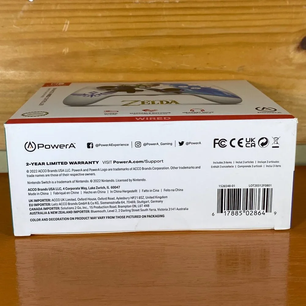 PowerA Enhanced Wired Controller for Nintendo Switch - Master Sword Attack Zelda